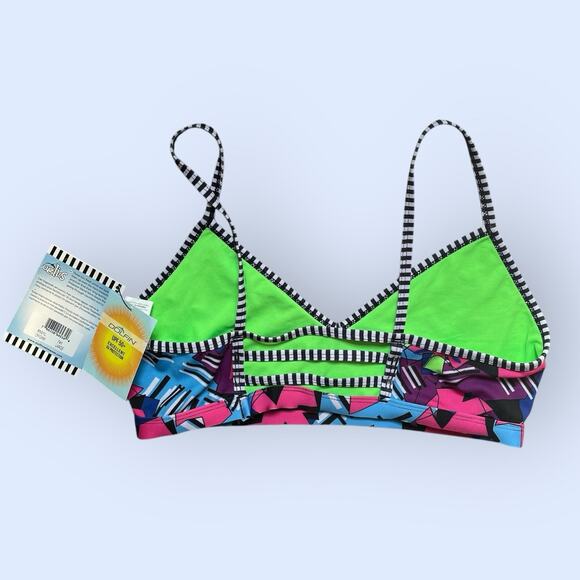 NWT Women’s Dolfin Uglies Large Bikini Swim Practice Top Multicolor Origami - Picture 3 of 10